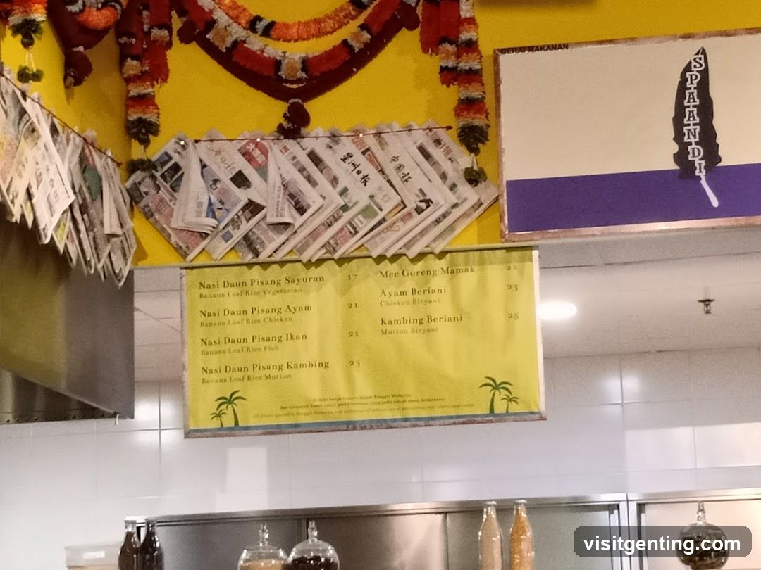 Banana Leaf Rice Menu