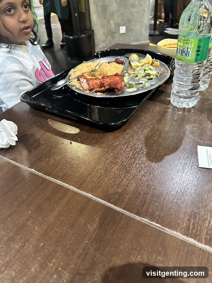 Restaurant Interior with Child and Meal