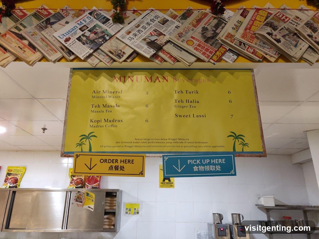 Beverage Menu at a Local Shop