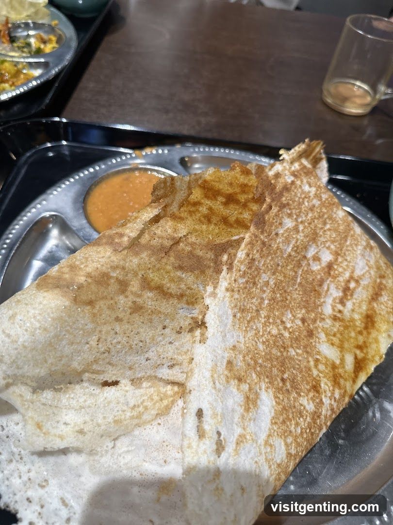 Food served on metal tray