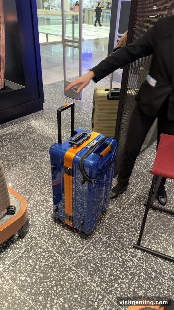 Interior Scene with Luggage and Staff