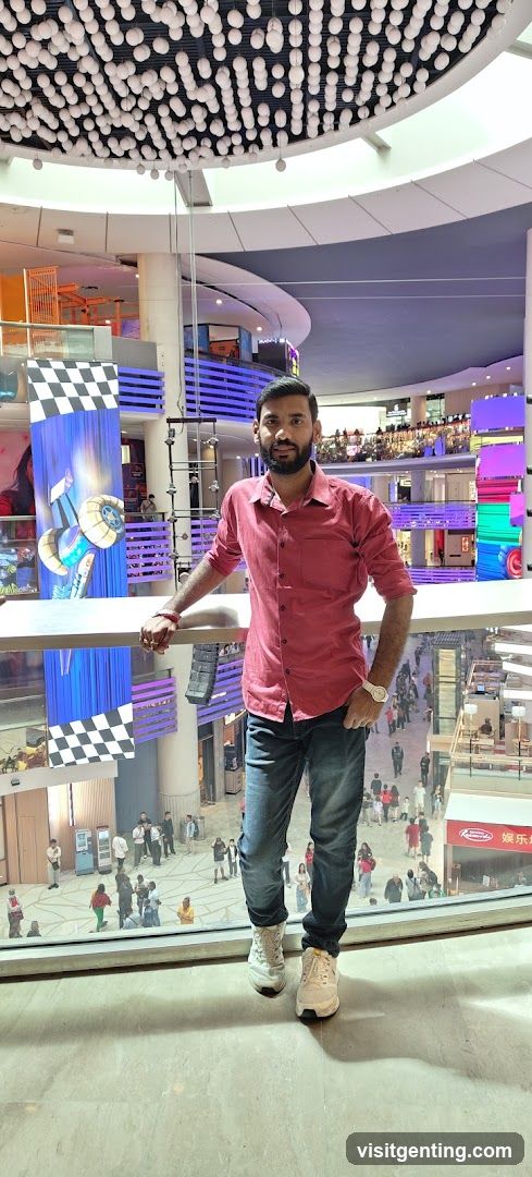 Man in shopping mall