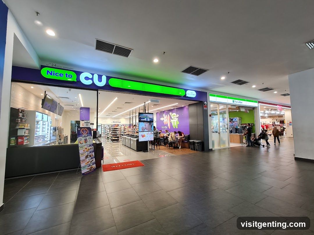 Inside shopping mall corridor