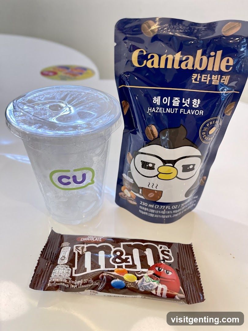 CU Drink and Snacks on Table