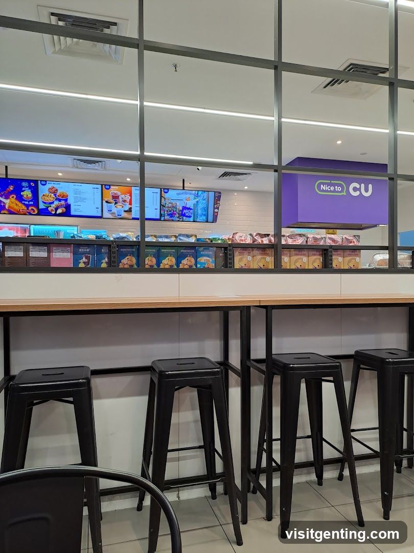 Inside a food court stall