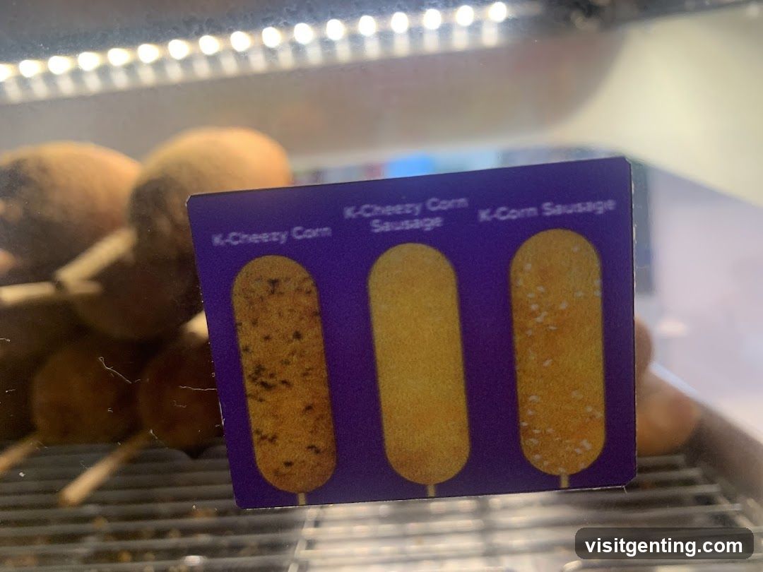 K-Cheesy Corn Sausage Menu Card