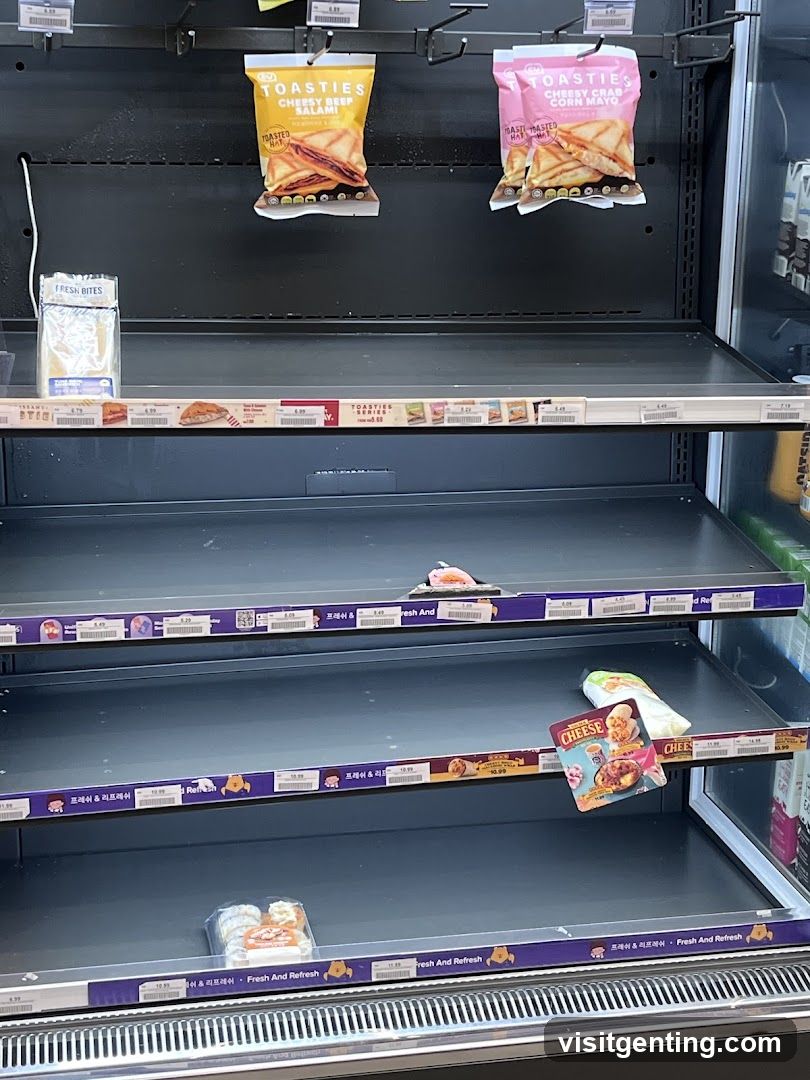 Store Refrigerated Shelf with Partial Stock