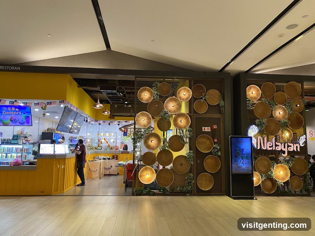 Interior of a food court area