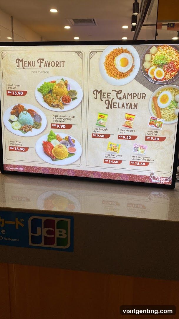 Nasi Ayam Penyert & Mee Campur Nelayan Menu Board