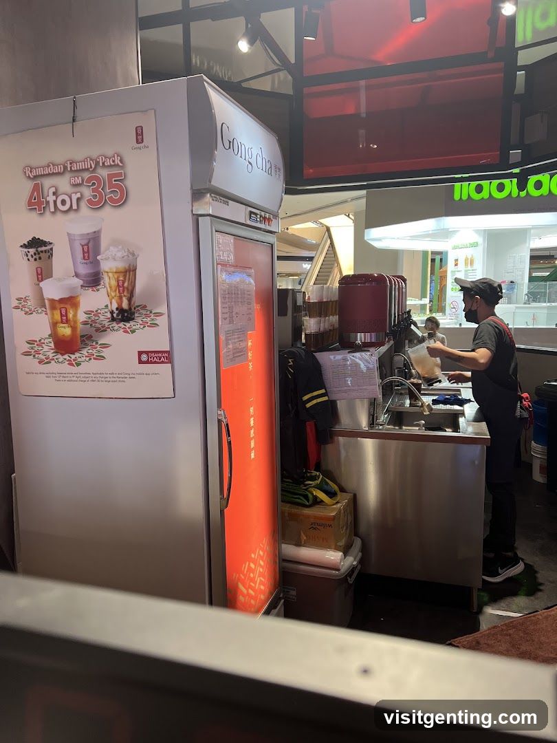 Gong cha tea stall interior