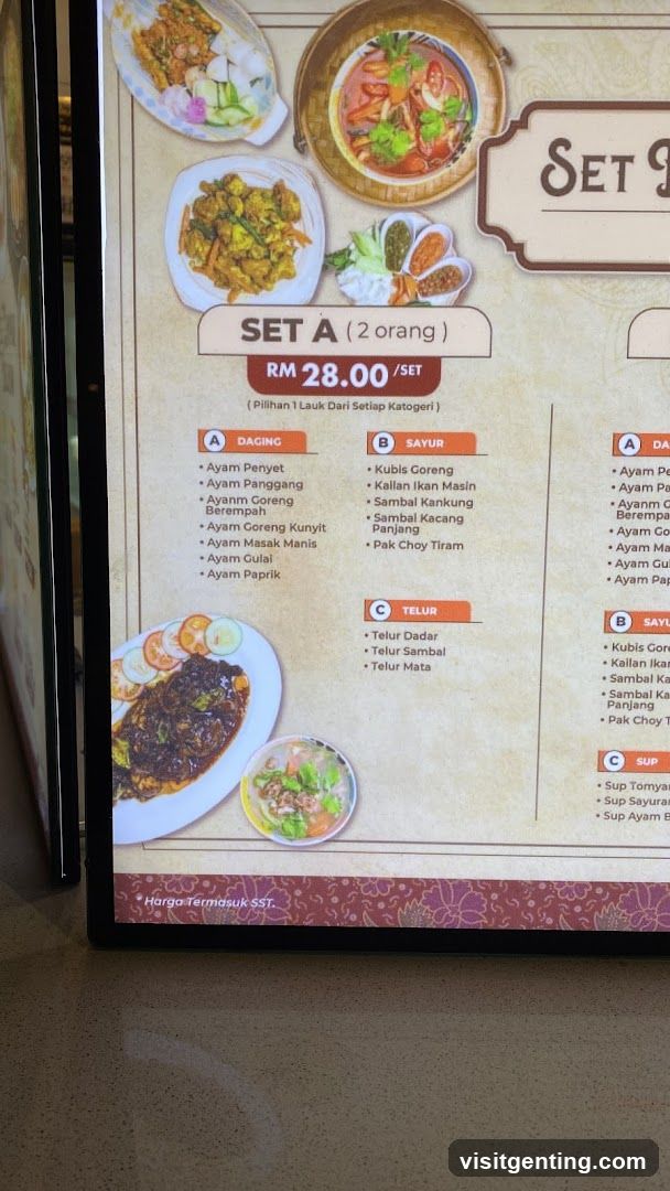 Set A Menu