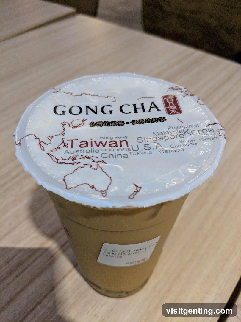 Gong Cha beverage cup