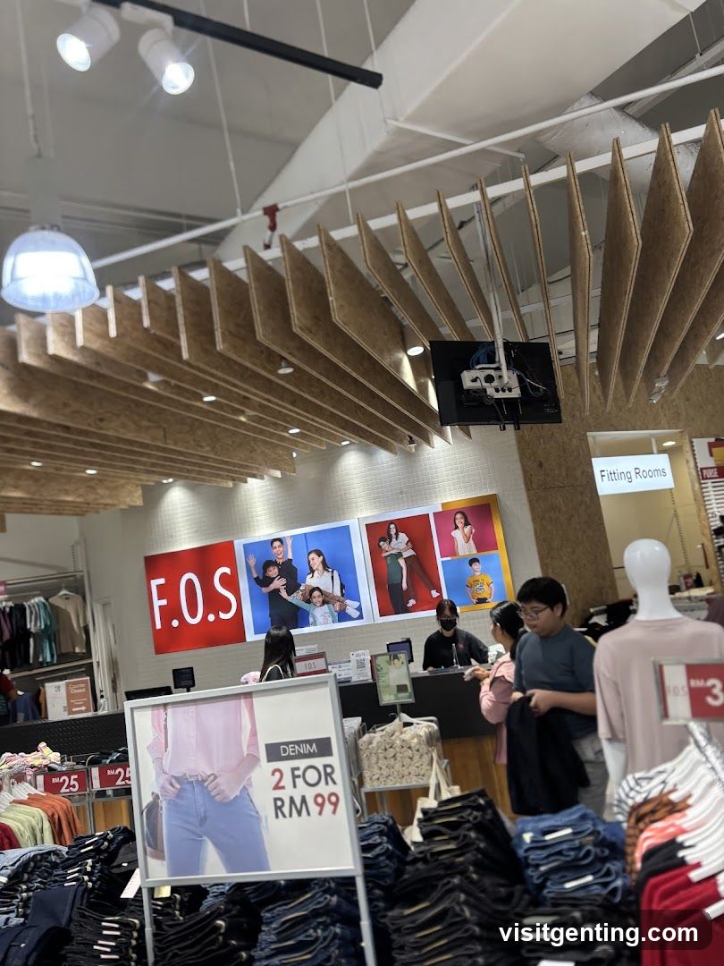 Interior of clothing store