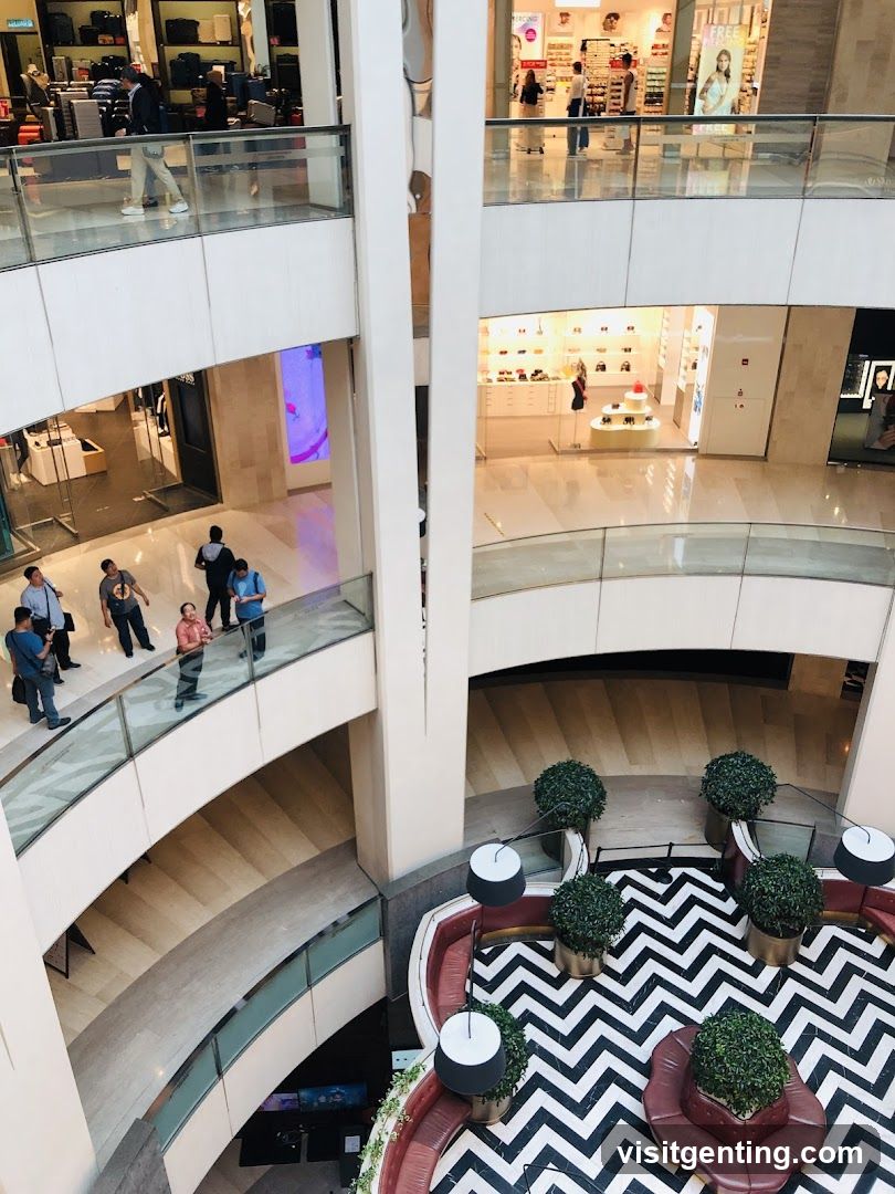 Multi-level shopping mall interior