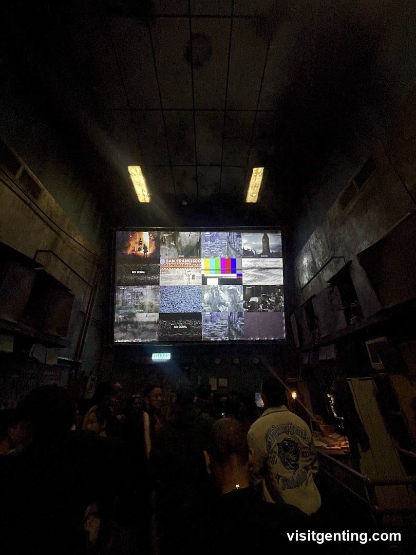 Interior View of a Dark Venue