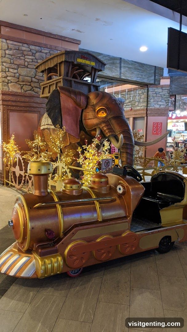 Indoor amusement ride display
