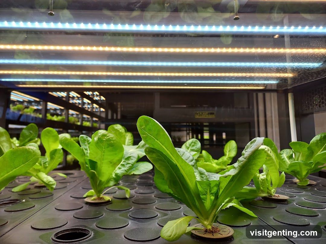 Hydroponic lettuce growth chamber
