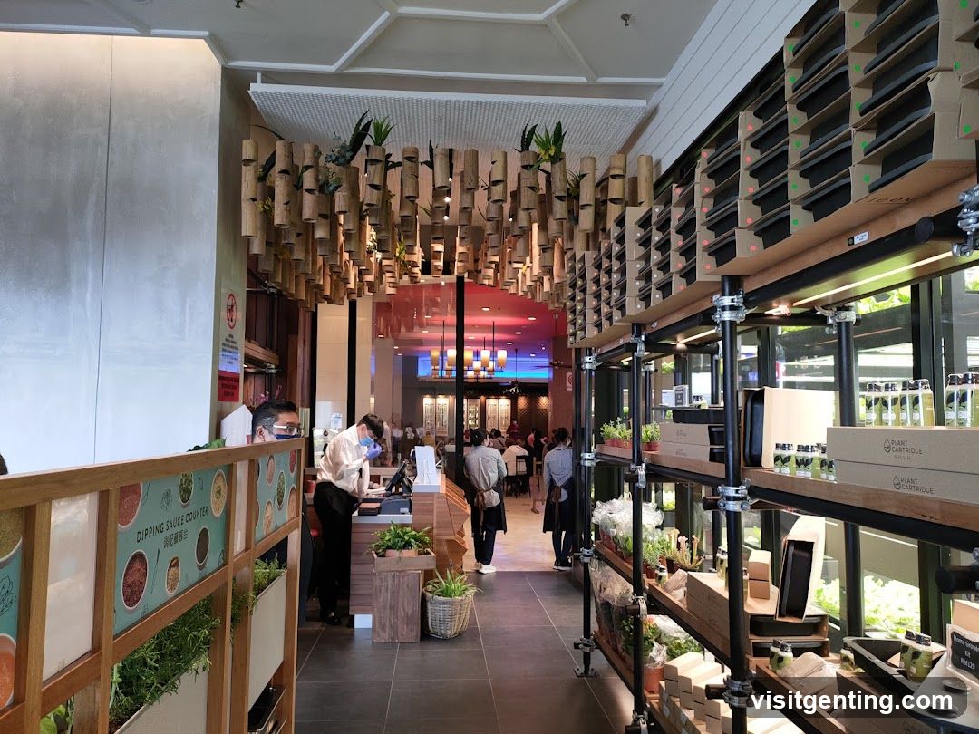 Interior of a modern restaurant or food establishment