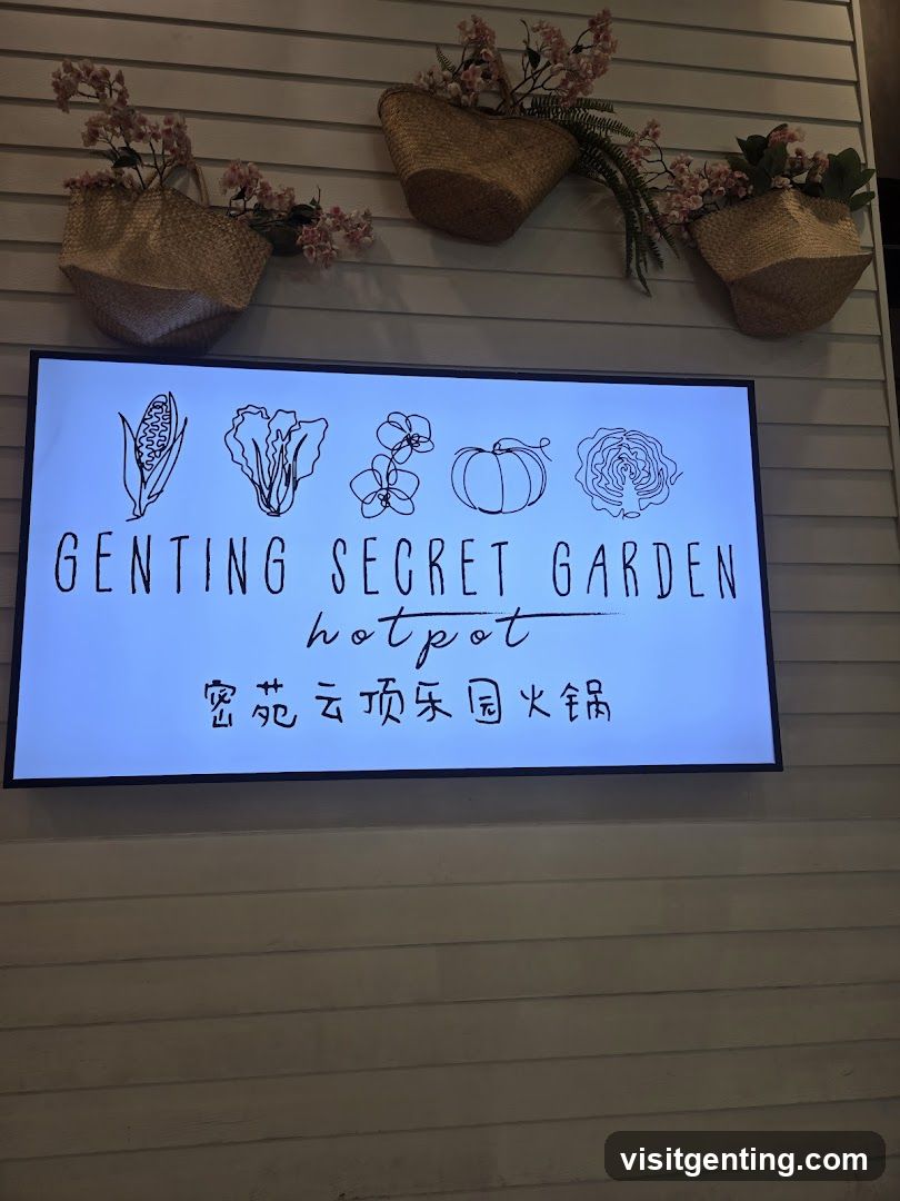 Genting Secret Garden Hotpot Signage