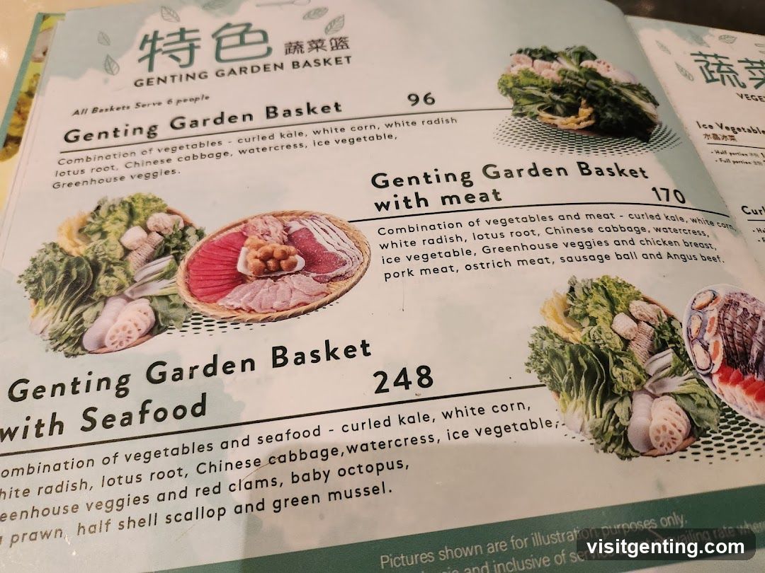 Genting Garden Basket Menu