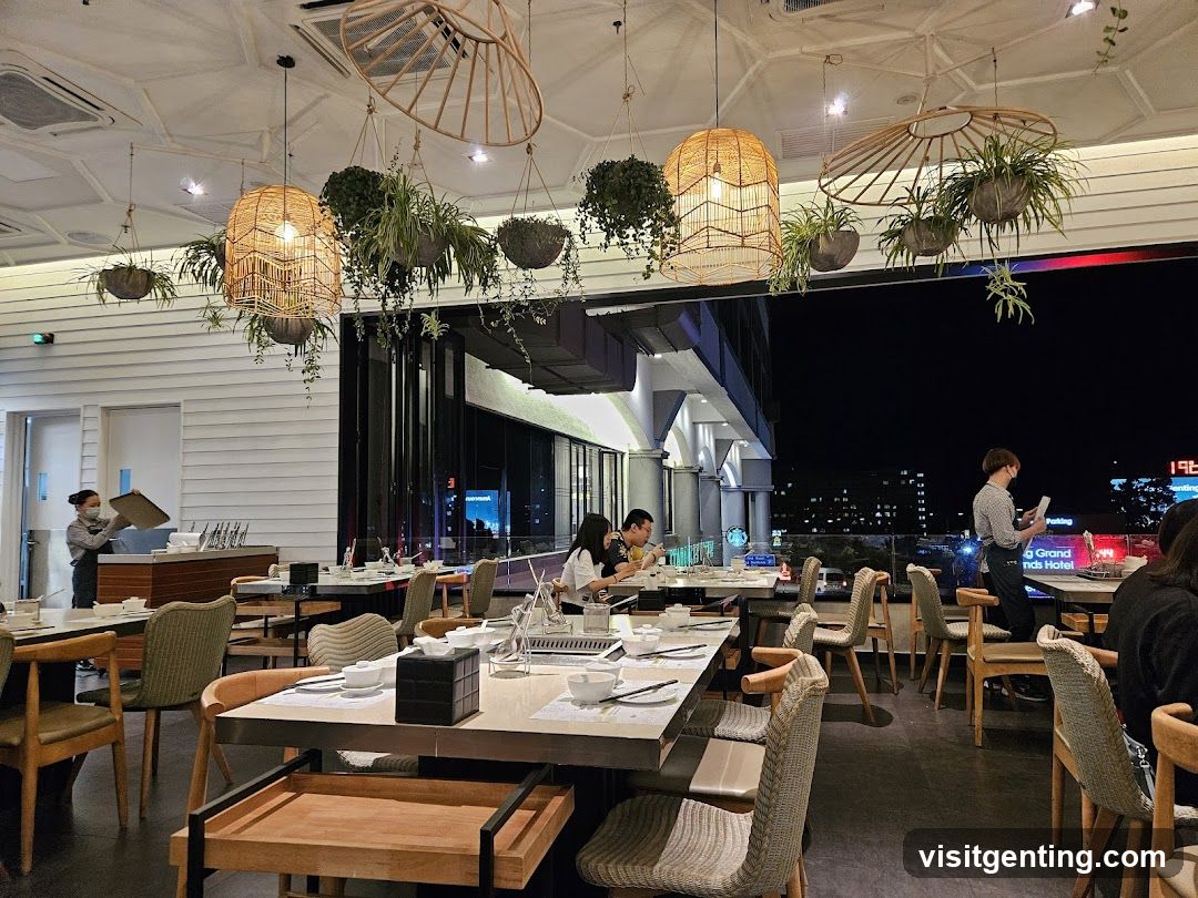 Restaurant Interior at Night