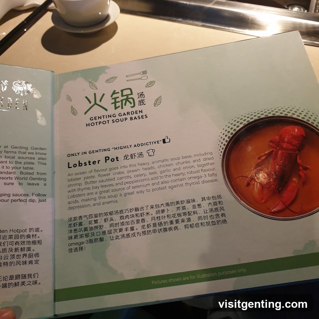 Genting Garden Hotpot Soup Bases Menu Page