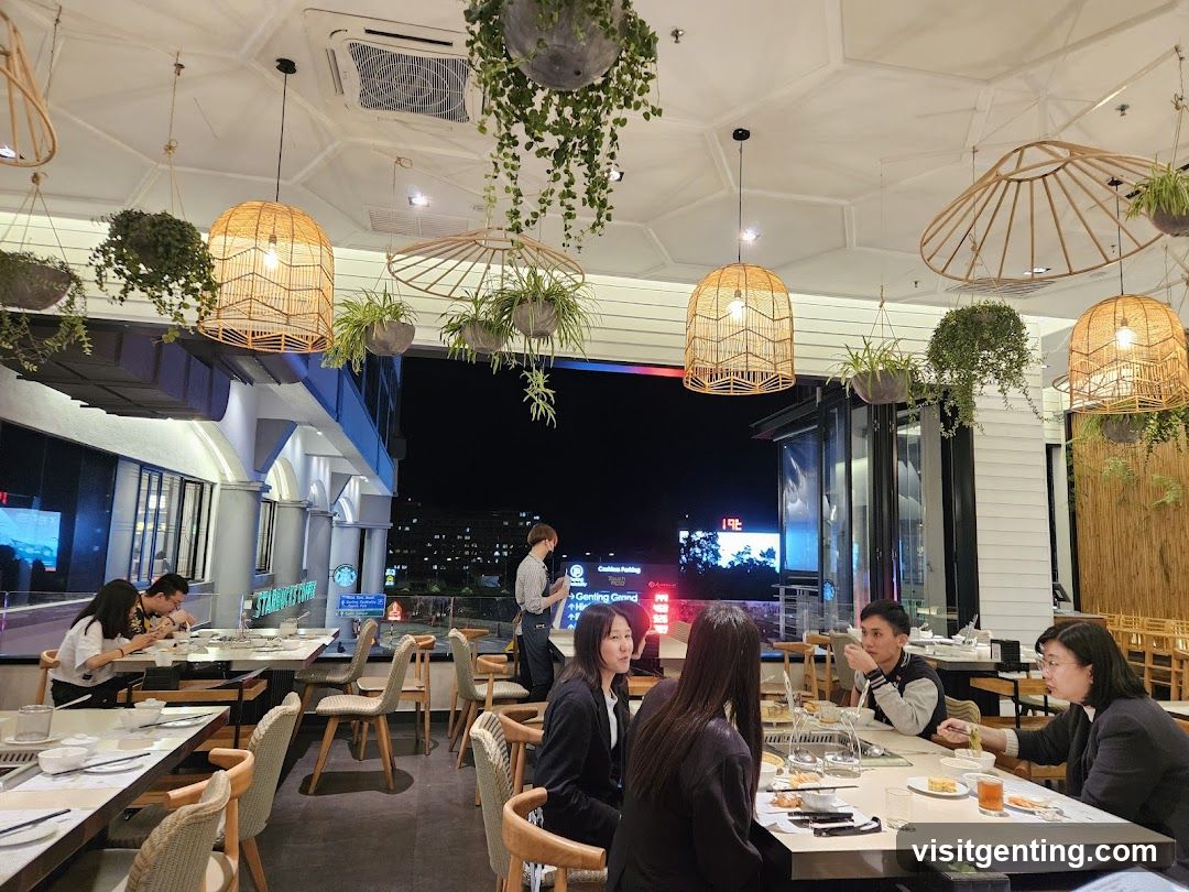 Restaurant Interior at Night