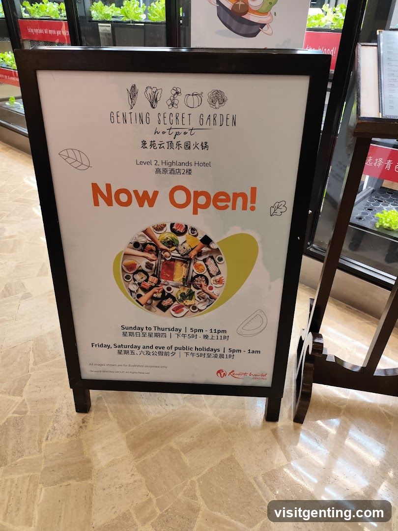 Genting Secret Garden Hotpot Signage