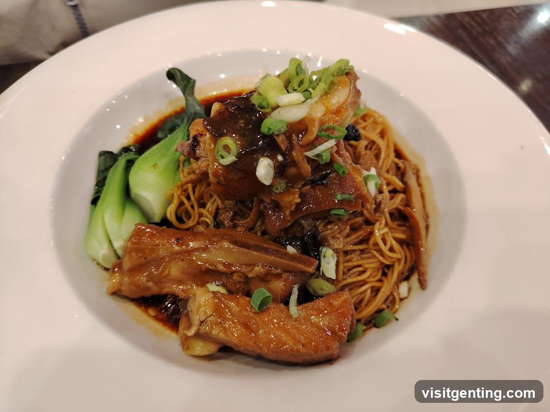 Noodle Dish with Chicken and Greens