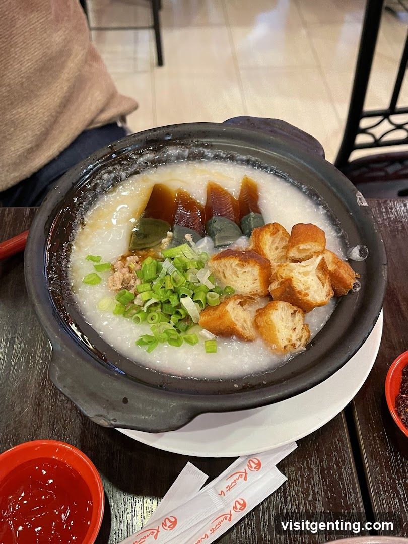 Food dish in restaurant interior