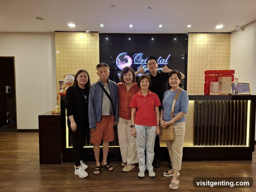 Group photo at hotel lobby