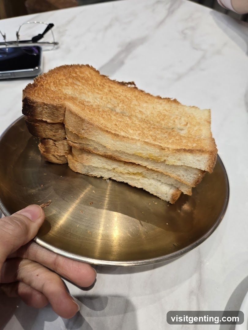 Toasted Bread on Plate