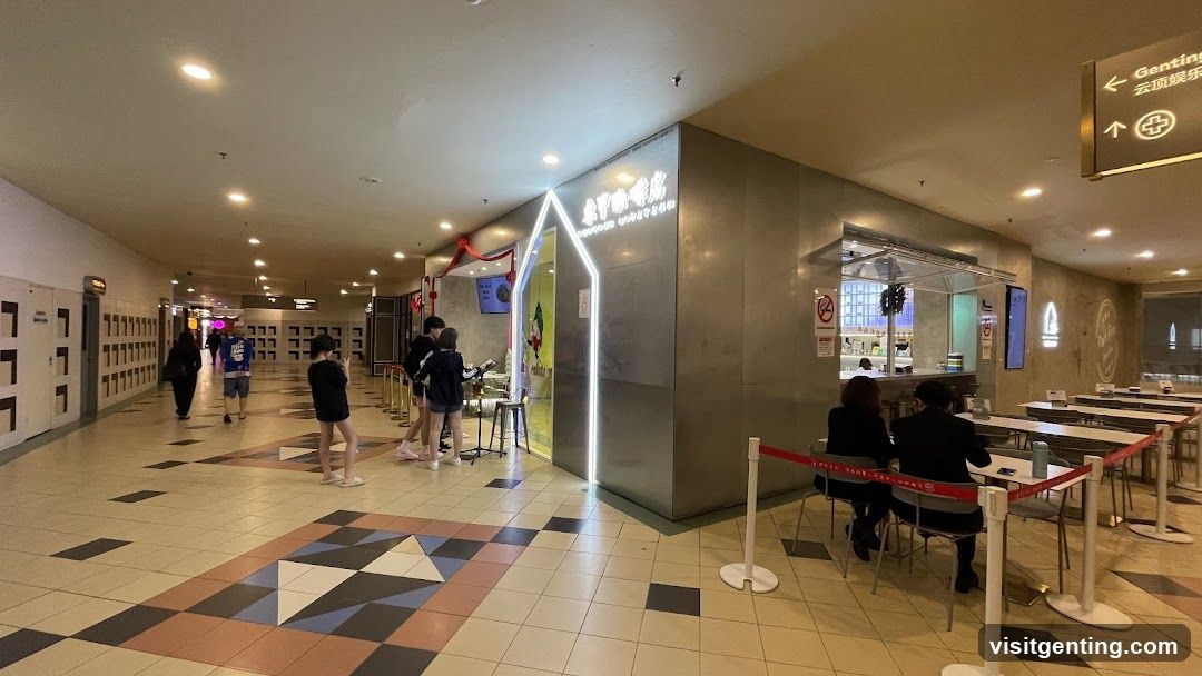 Interior of shopping mall corridor