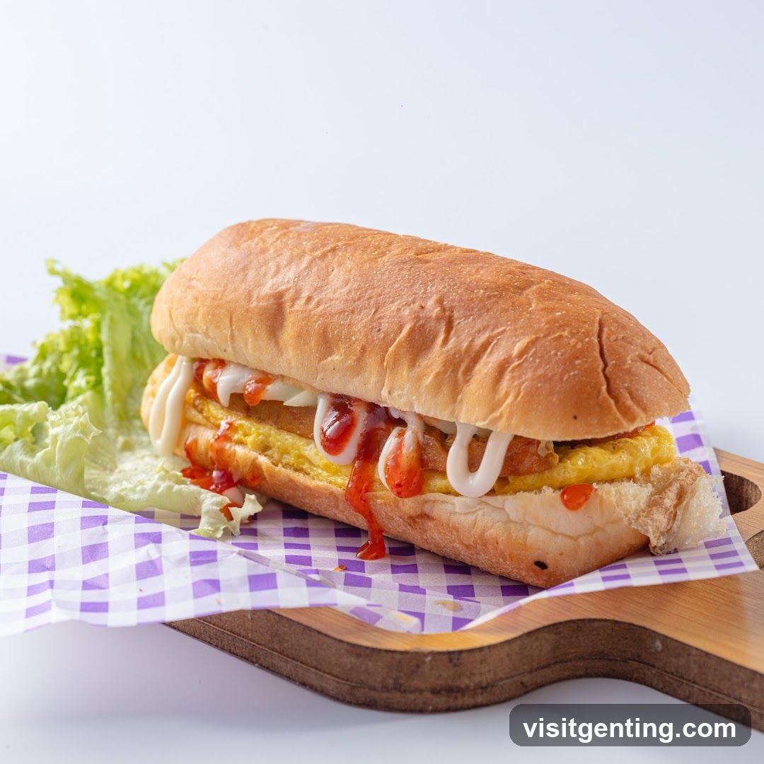 Sandwich on wooden board