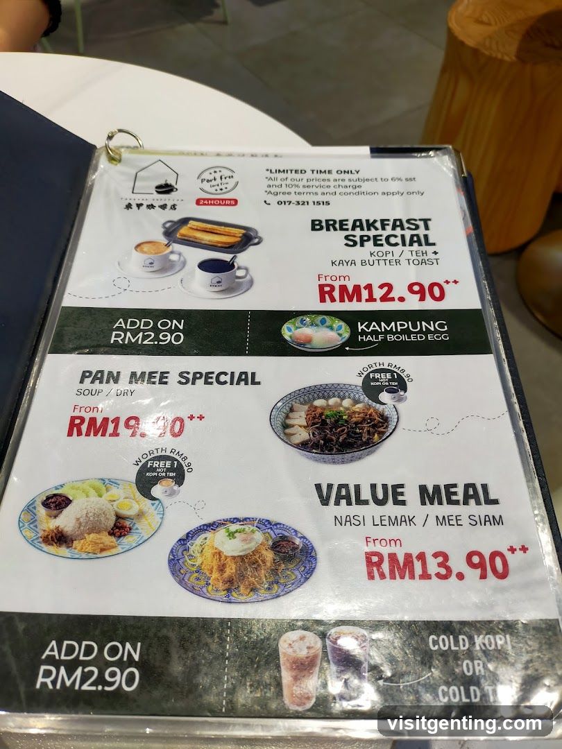 Breakfast Specials and Value Meals Menu
