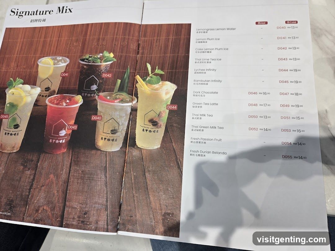 Signature Mix Menu