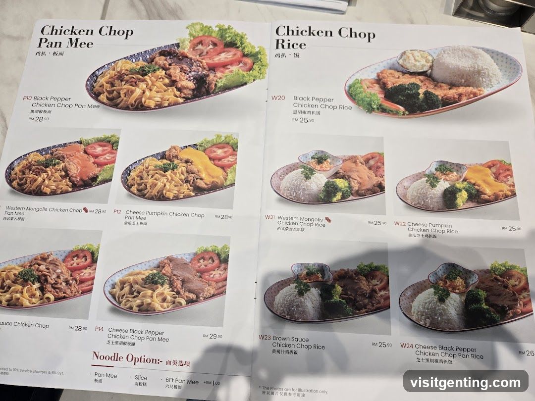 Chicken Chop Menu