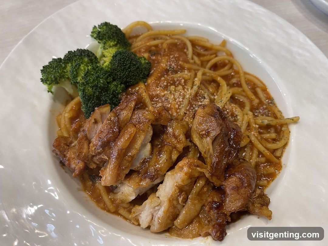 Spaghetti with Chicken and Broccoli