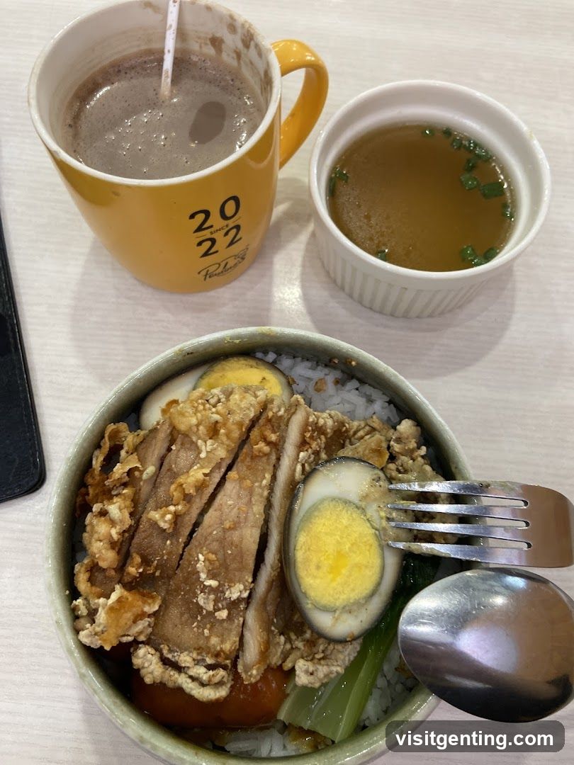 Meal at dining table