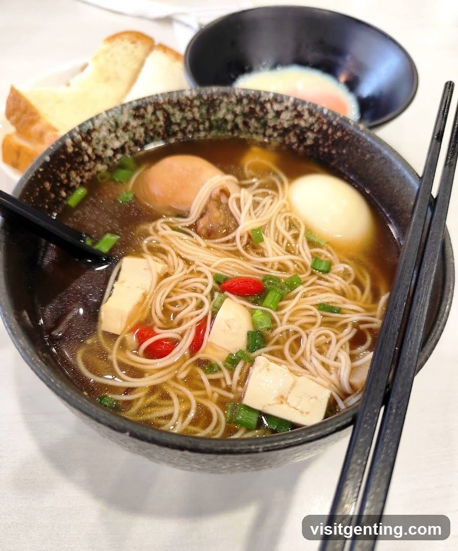 Noodle Soup with Tofu and Egg