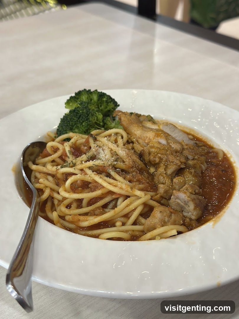Spaghetti with Chicken and Broccoli