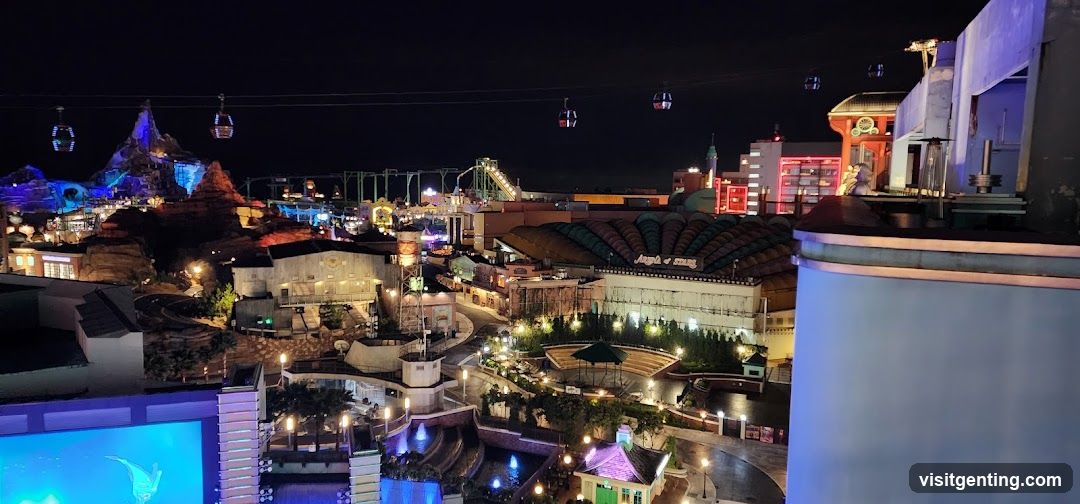 Nighttime View of Theme Park