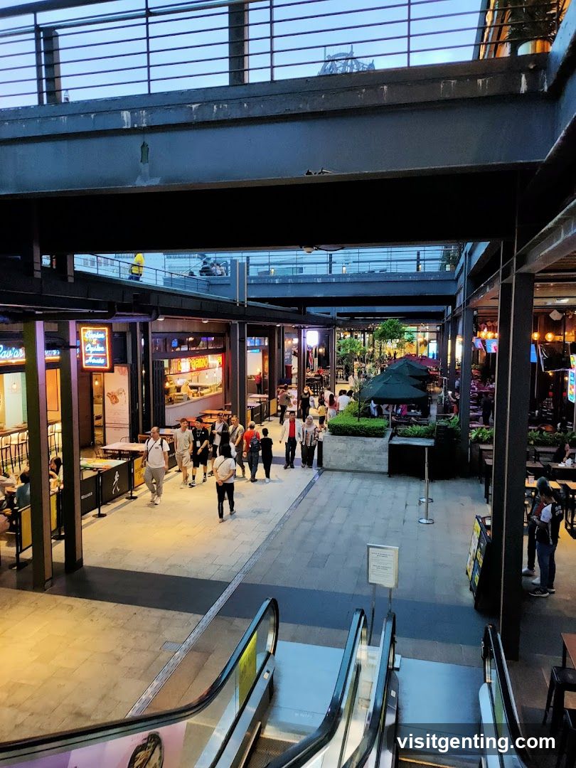 Shopping Mall Interior at Dusk