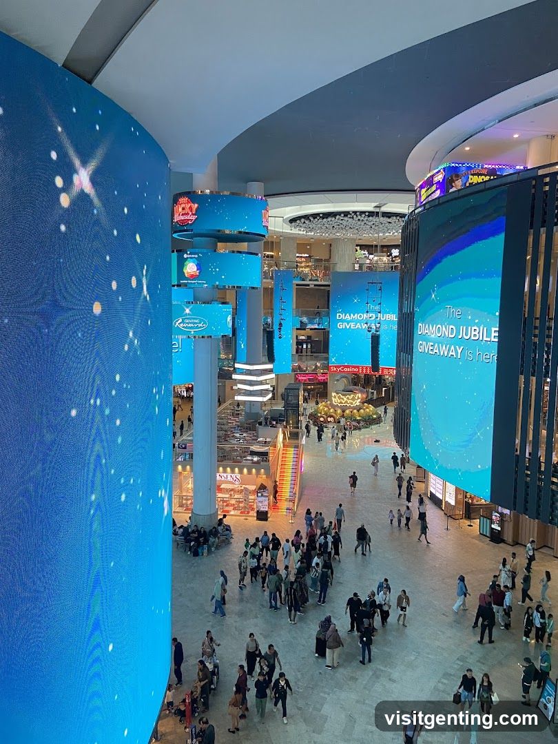Interior of a large shopping or entertainment complex