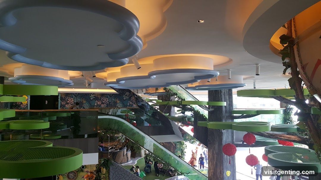 Interior of a themed shopping or entertainment center