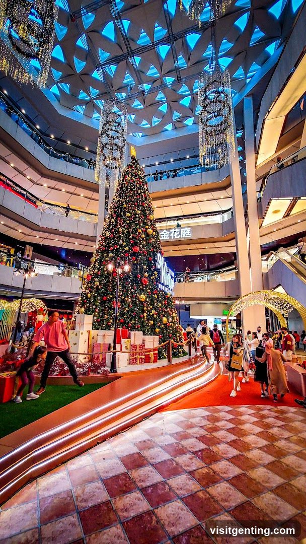 Shopping Mall Interior During Holiday Season
