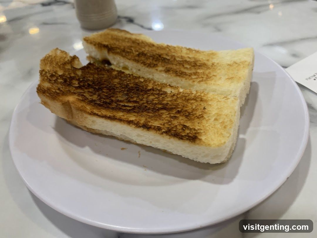 Toasted Bread on Plate