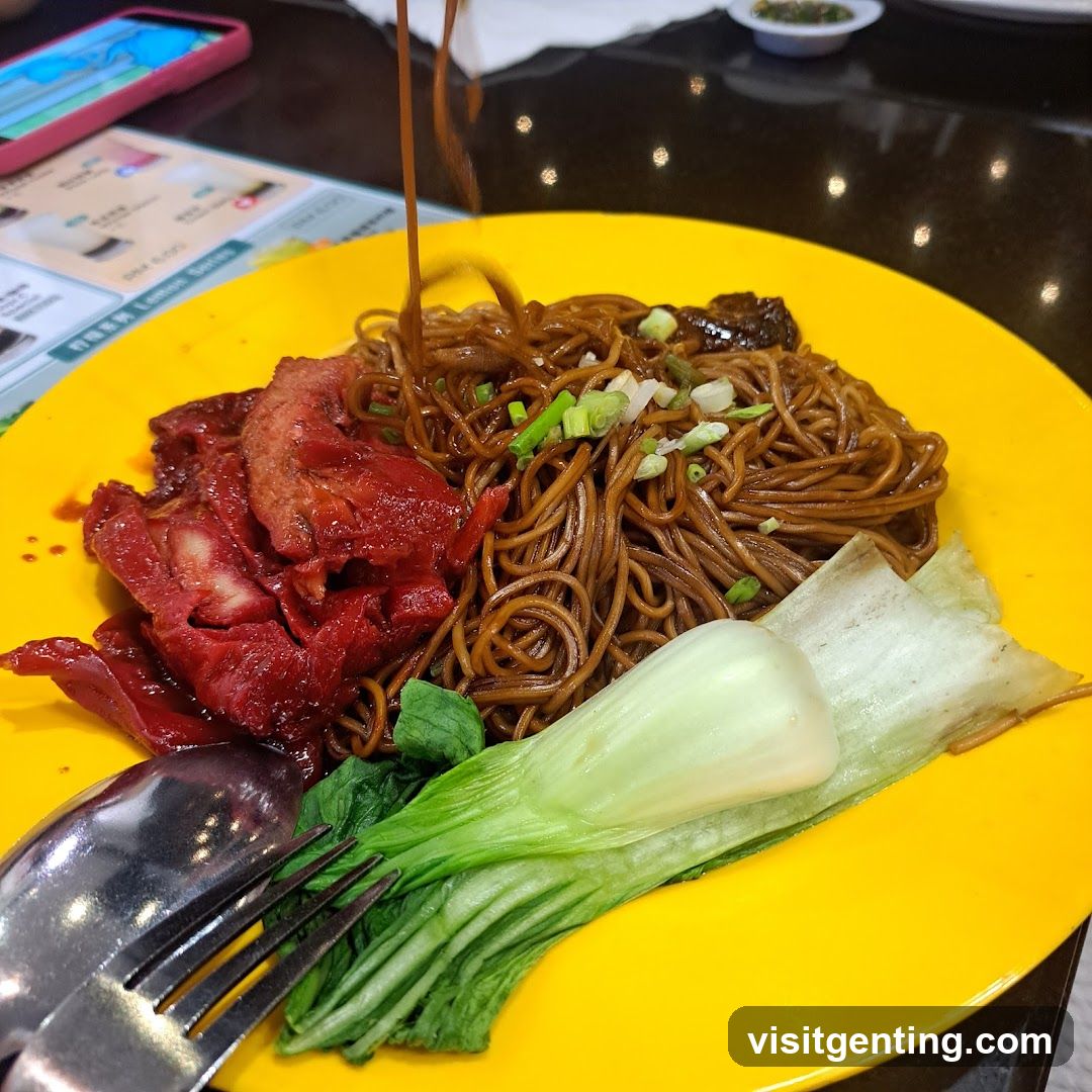 Food on yellow plate