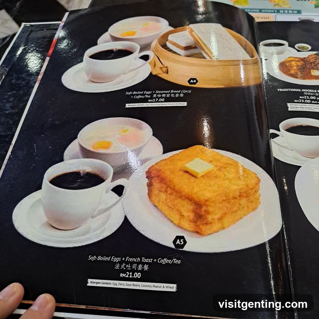 Restaurant Menu Page