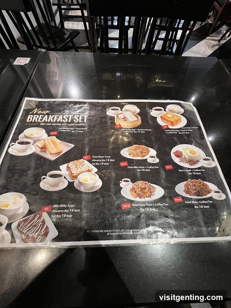 New Breakfast Set Menu